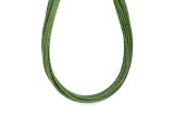 R.M.ékszer Vékony bőrszál zöld