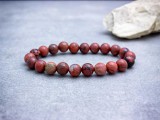 R.M.ékszer Vörös jáspis ásvány karkötő