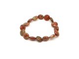 R.M.ékszer Wood lace stone fazettált kör karkötő 12x5-5,5mm