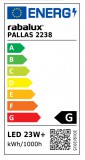 RÁBALUX 2238 Pallas,bel.menny,LED23W+4xE14,króm,30cm