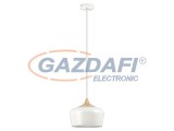 RÁBALUX 2563 Sadie függeszték E27 max60W fehér+natúr 230V
