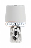 RÁBALUX 4548 Sonal asztali lámpa E14 1X MAX 40W ezüst/fehér 230V