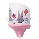 RÁBALUX 4570 Cathy fali lámpa, macska és nyúl mintás 230V 7W 2700K 18lm E