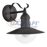 RÁBALUX 8680 Oslo kültéri fali lámpa E27 60W matt fekete IP44 230V