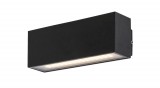 Rábalux MATARO alumínium-üveg 10W LED fekete kültéri fali lámpa IP54 5évG 77075
