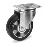 RADER Forgó kerék, közepes teherbírású ALGE, elasztikus gumi, szerelőlappal, 160 mm