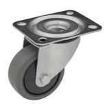 RADER Intézményi szürke nyommentes, forgó görgő, szerelőlappal, elasztikus gumi, 100 mm