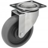 RADER Intézményi szürke nyommentes, forgó görgő, szerelőlappal, elasztikus gumi, 200 mm