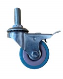 RADER Műszerkocsi kerék, csapos, tömörgumis, 50mm, szürke fékkel