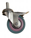 RADER Műszerkocsi kerék, csapos, tömörgumis, 75mm, fékkel