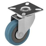 RADER Műszerkocsi kerék, forgó, talplemezes, tömörgumis, 100 mm