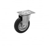 RADER Műszerkocsi kerék, talplemezes, forgó, tömörgumis, 125 mm