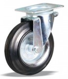 RADER Tömörgumis, Fémfelnis, Önbeálló konténer kerék, 200 mm, 250 kg