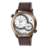 Radiant extravagáns, bőrszíjas, cseppálló dupla időmérő prémium férfi karóra, (49 MM) - 5 ATM