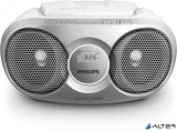 Rádió, CD-lejátszóval, PHILIPS "AZ215", ezüst