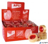 Ragasztószalag, 19 mm x 33 m, APLI "Transparent", átlátszó