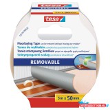 Ragasztószalag kétoldalas, 50mmx5m szöveterõsítésû, visszaszedhetõ Tesa