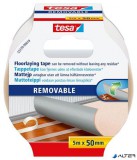 Ragasztószalag, kétoldalas, textilerősítésű, 50 mm x 5 m, TESA "Removable"