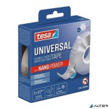 Ragasztószalag, kétoldalas, visszaszedhető, átlátszó, 30 mm x 3 m, TESA "Universal Nanotape"
