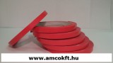 Ragasztószalag tasakzáró géphez, PVC, piros, 10mm, 66m