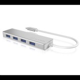 RaidSonic ICY BOX 4 portos USB Hub ezüst (IB-HUB1425-C3) (IB-HUB1425-C3) - USB Elosztó