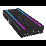 Raidsonic ICY BOX IB-1824ML-C31 Külső SSD ház Fekete M.2 (IB-1824ML-C31)