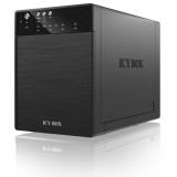 Raidsonic Icy Box IB-3640SU3 4x3,5'' SATA to USB 3.0, eSATA, JBOD fekete HDD ház