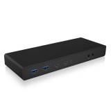 Raidsonic ICY BOX IB-DK2245AC dokkoló Vezetékes USB 3.2 Gen 1 Type-C Fekete