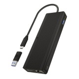 Raidsonic ICY BOX IB-DK4080AC Vezetékes USB 3.2 Gen 1 (3.1 Gen 1) Type-C Fekete (IB-DK4080AC)