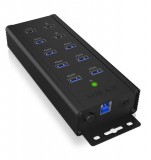 Raidsonic IcyBox 7x Port USB 3.0 HUB és 3 töltőport IB-HUB1703-QC3