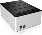 RaidSonic IcyBox IB-141CL-U3 4x 2.5" és 3,5" HDD SATA, USB 3.0 fekete-alumínium dokkoló állomás