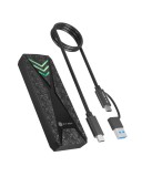 Raidsonic IcyBox IB-1805ML-CU31 M.2 NVMe SSD enclosure with USB 3.2 Gen 2 Type-C and RGB light