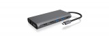 Raidsonic IcyBox IB-DK4050-CPD USB Type-C DockingStation with triple video interface Silver