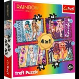 Rainbow High Divatbabák Puzzle 4 az 1-ben Trefl (34614 TR)