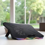 Rampage AD-RC3 notebook hűtőpad Fekete 140 mm-es ventilátor 10-17" könnyű notebook hűtőállvány
