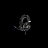 Rampage fejhallgató - rm-k18 double black (7.1, mikrofon, usb, hanger&#337;szabályzó, nagy-párnás, fekete) 33754
