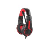 Rampage fejhallgató - sn-r1 (mikrofon, 3.5mm jack, hanger&#337;szabályzó, nagy-párnás, 2.2m kábel, fekete-piros) 14251