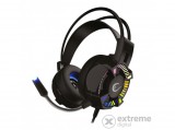 Rampage Fejhallgató - STYLES RGB (7.1, mikrofon, USB, hangerőszabályzó, nagy-párnás, 2,2m kábel, fekete)