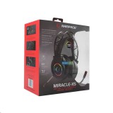 Rampage Miracle-X5 RGB 7.1 Surround mikrofonos fejhallgató fekete (32898) (32898) - Fejhallgató