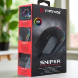 Rampage SMX-R18 Sniper USB Gaming Egér - Fekete