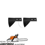 Rasant 206.4556 fűnyíró kés, L 222 mm, Ø szélső furatok 12 mm, vastagság 4 mm