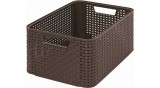 Rattan hatású kosár, 18l, sötétbarna, CURVER