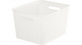 Rattan hatású kosár, 18l, törtfehér, CURVER "My Style"