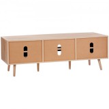 Rattan TV Állvány Tölgy Aljzattal 1651 mm