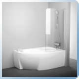 Ravak CVSK1 ROSA kádparaván 160/170 bal fehér+transzparens