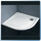 Ravak Elipso Pro PRO-90 zuhanytálca, 90x90 cm fehér, negyedköríves öntött, műmárvány - RAV-XA237701010