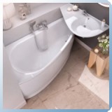 Ravak előlap A Avocado aszimmetrikus akrilkádhoz, 150cm, jobb