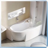 Ravak előlap A Rosa 95 aszimmetrikus akrilkádhoz, 150cm, jobb