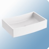 Ravak Formy 02 600 D hajlított mosdó, 60x41 cm, beépíthető, fehér öntött műmárvány - RAV-XJM01260000