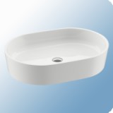 Ravak Moon 2 ovális mosdó, 56x40 cm, beépíthető, fehér öntött műmárvány - RAV-XJN01300002